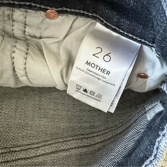 MOTHER‎ The Mid Rise Dazzler in Open Later Gray Busted Knee Size 26 - Picture 6 of 9